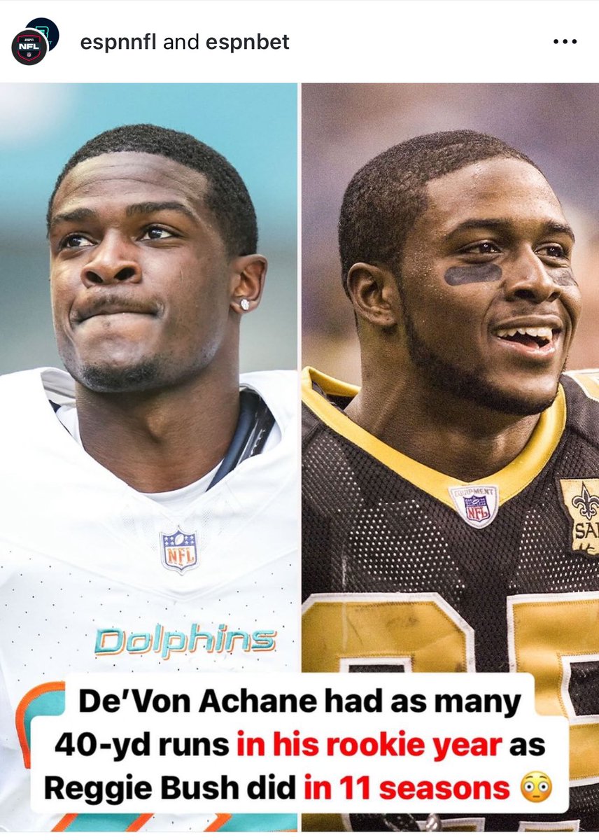 This De’Von Achane stat is bonkers.
