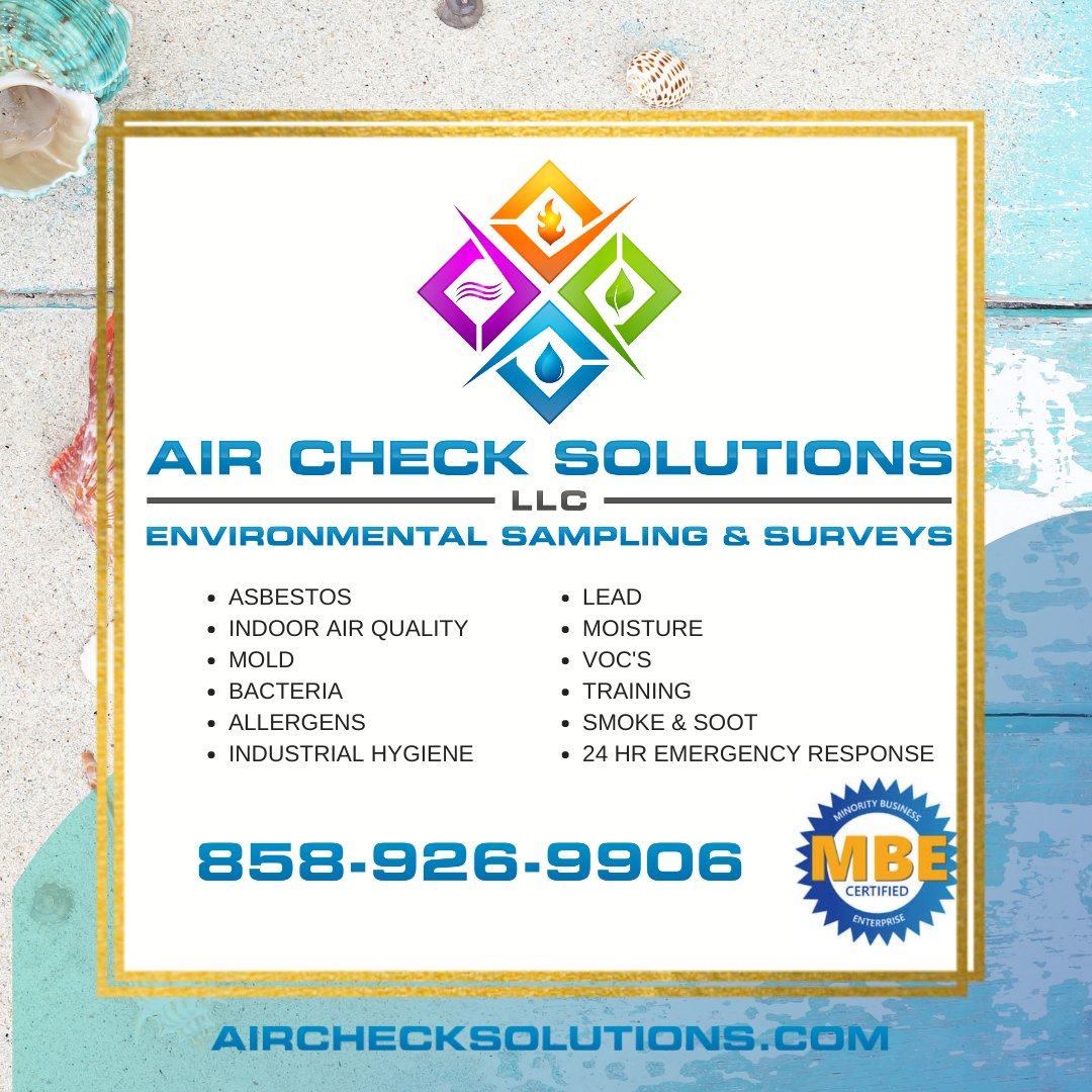 AirCheckSol's tweet photo. We can help with your projects! 
🔹Asbestos &amp; Lead Surveys with FAST results! 
Home Renovations, Real Estate Transactions, Water Damage 📷 858-926-9906 https://t.co/wNsoYucQva 
#sandiego #socal #asbestostesting #leadtesting #allergies #waterdamage #sandiegorealtor https://t.co/Lj4517Euuf
