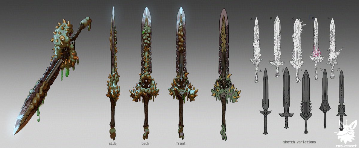 Nelosart's tweet image. nurgled sword concept

nasty, stinky, slimy, i love it 🤢🥴😍

#conceptart #weapondesign #sword
