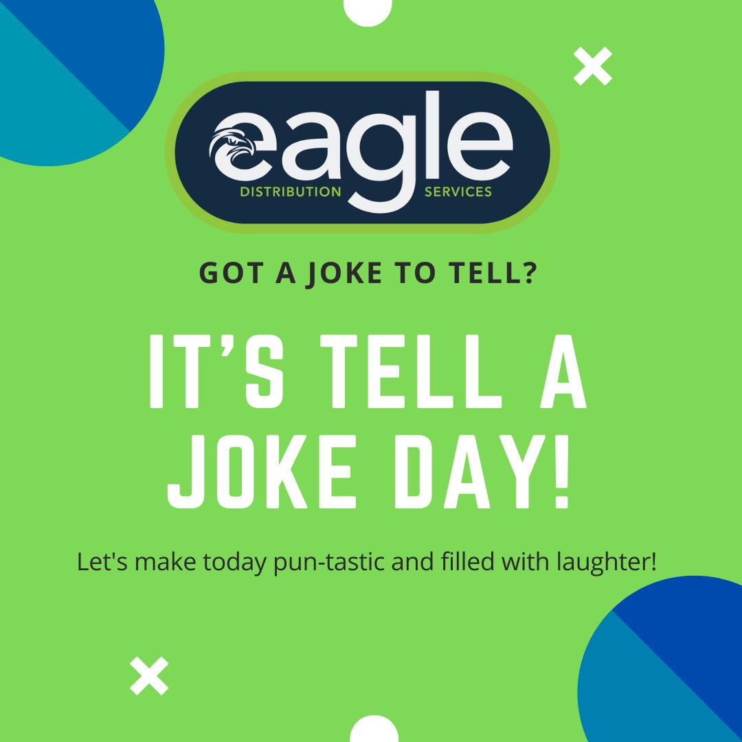 EagleDist_USA's tweet photo. Why did the recruiter bring a ladder to the office? 
Because they heard the company was looking to raise the bar!
Happy National Tell a Joke Day!  Share your best (and appropriate) jokes in the comments below—we could all use a good laugh today!
https://t.co/BunC0mx5u9 https://t.co/IK6TiLUvMv