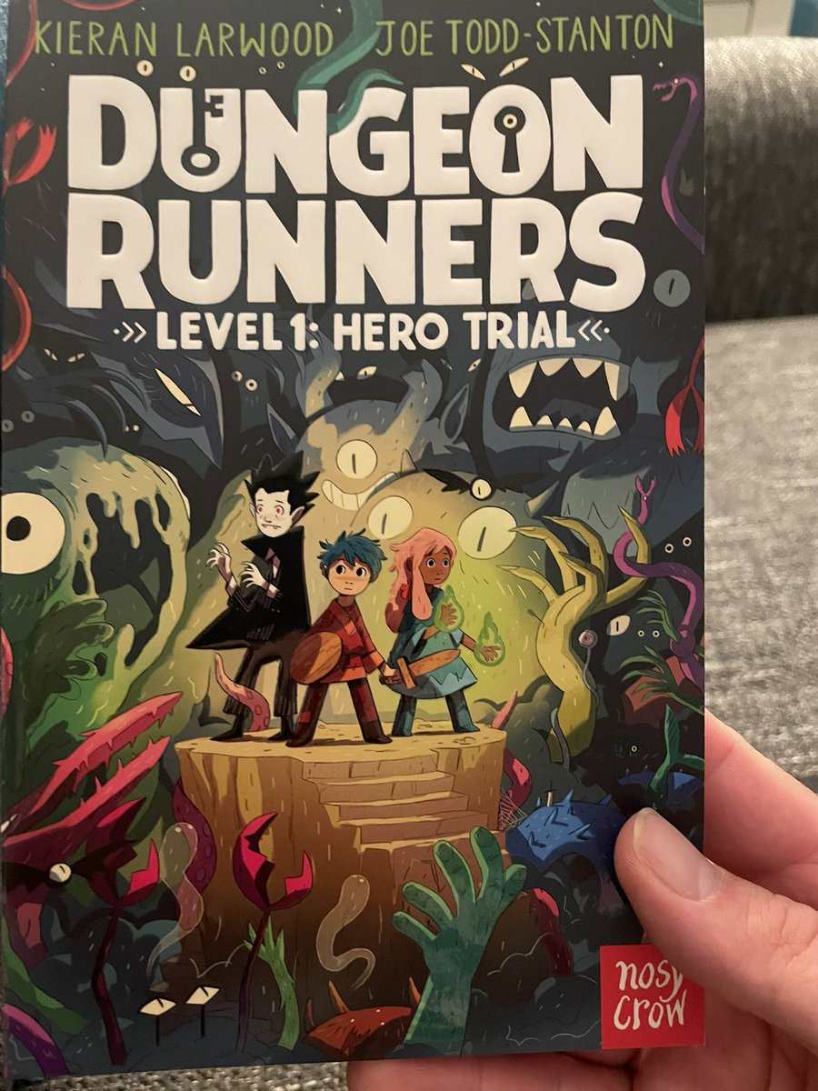 An exciting romp through a gamified dungeon. Dungeon Running is a spectator sport, with wonderful commentary from a couple of orcs bookending the chapters. Themes of friendship and underdogs having their day. LKS2 with enough tongue-in-cheek jokes for the older reader