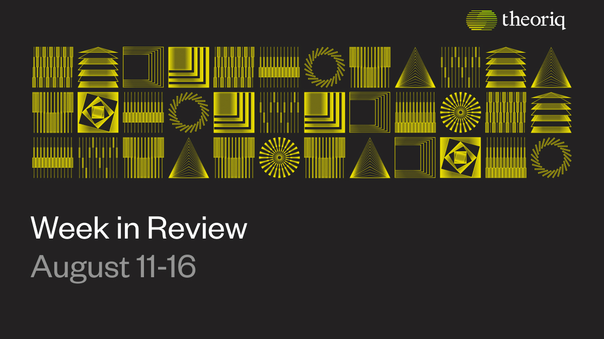 TheoriqAI's tweet photo. 1/ The weekend is almost here, which means it's time to take a quick look back at this Week in Review. 📅 

Feel free to unwind while we give you the highlights. ✨ 

Let’s dive in! 🔍

👇🏼🪡 https://t.co/bZLogedrf7