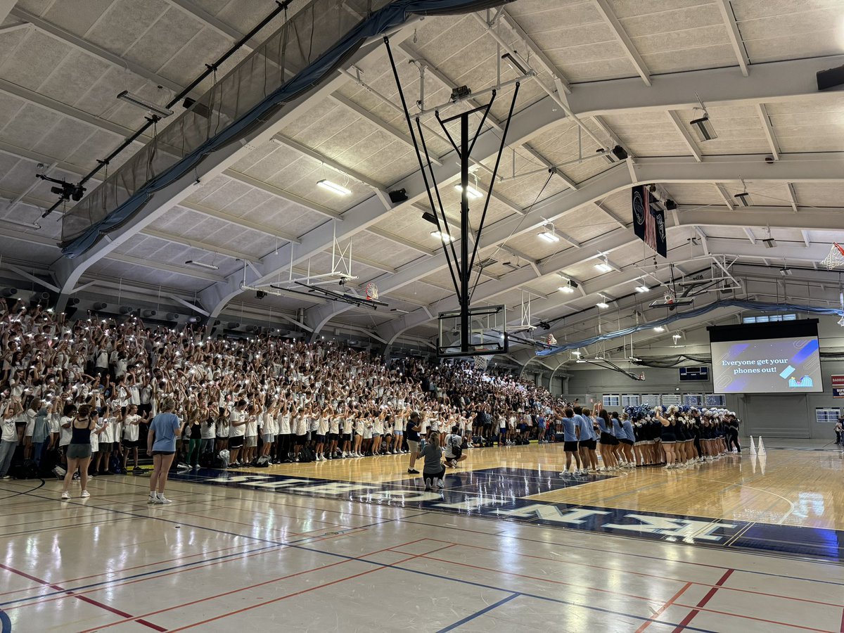 katiegweston's tweet photo. The energy of the building is contagious with all the students and staff back! Welcoming the class of 2028 with a day of 1Prospect community building and an all school pep assembly to close out the week! #LGK @KnightsofPHS https://t.co/TdmX4VH3ug