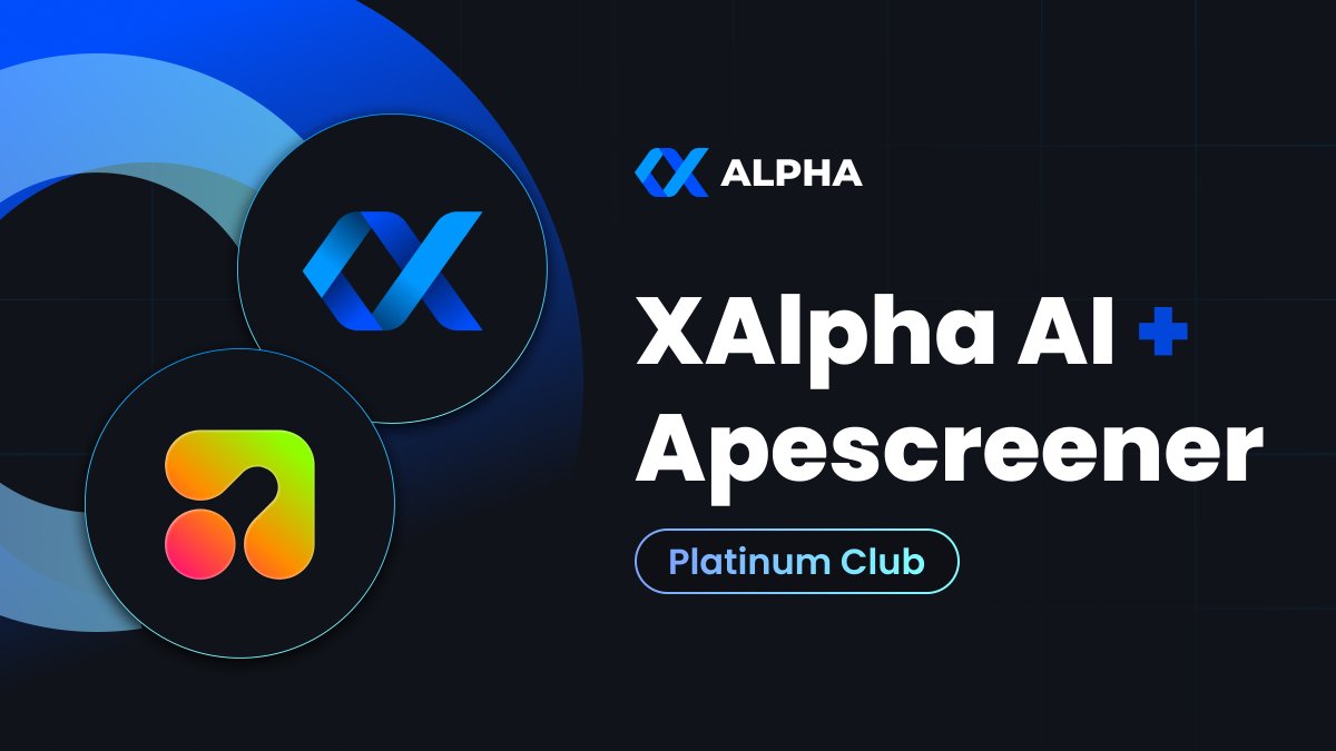 ApeScreener (@apescreener) on Twitter photo Evening, Apes!
We are excited to announce that we have secured advertising slots on X-Alpha!
With <a href="/XAlphaAI_Team/">XAlpha AI Agent</a> growing adoption across Chrome, Telegram, and their mobile app, we have a great opportunity to introduce Apescreener to a large number of potential users and Evening, Apes!
We are excited to announce that we have secured advertising slots on X-Alpha!
With <a href="/XAlphaAI_Team/">XAlpha AI Agent</a> growing adoption across Chrome, Telegram, and their mobile app, we have a great opportunity to introduce Apescreener to a large number of potential users and