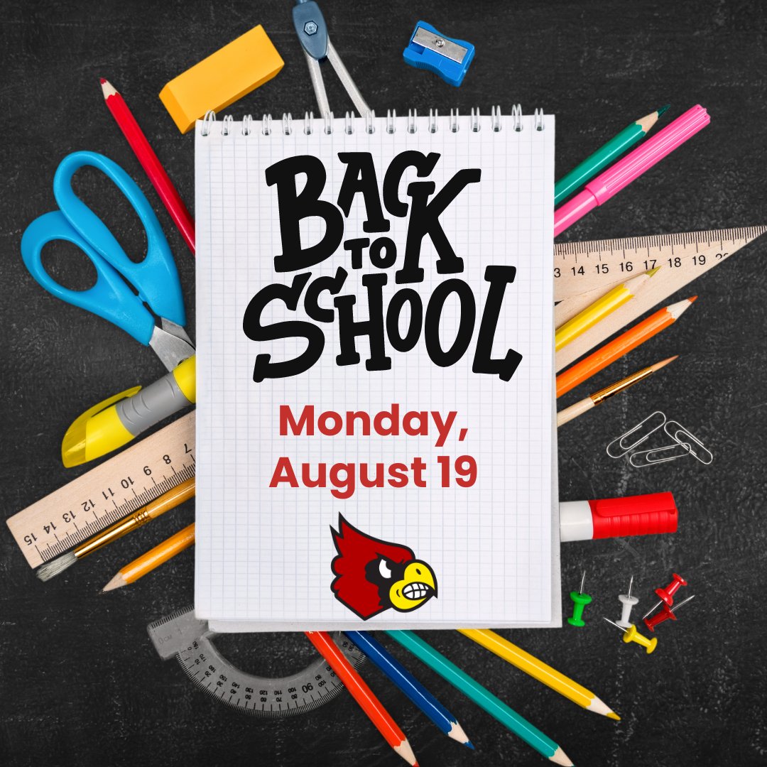 Cardinal Nation
The first day of school is this Monday, August 19! We are so excited to welcome our students back and can't wait to get the 2024-25 school year started. Let's make it a great year together!#wearewebbcity #EveryCardinalEveryDay