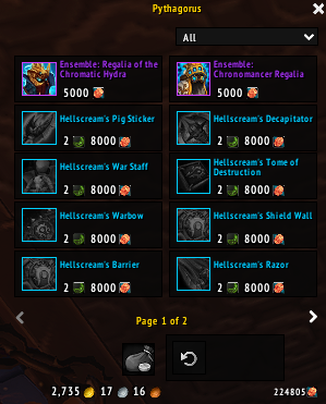 hikons's tweet photo. They "fixed" some of the cloth ensembles the other day so you may have to buy them again! π
Talk to Pythagorus to double check that you don't need to rebuy. #Warcraft #MoPRemix https://t.co/9adTCZ7A8c
