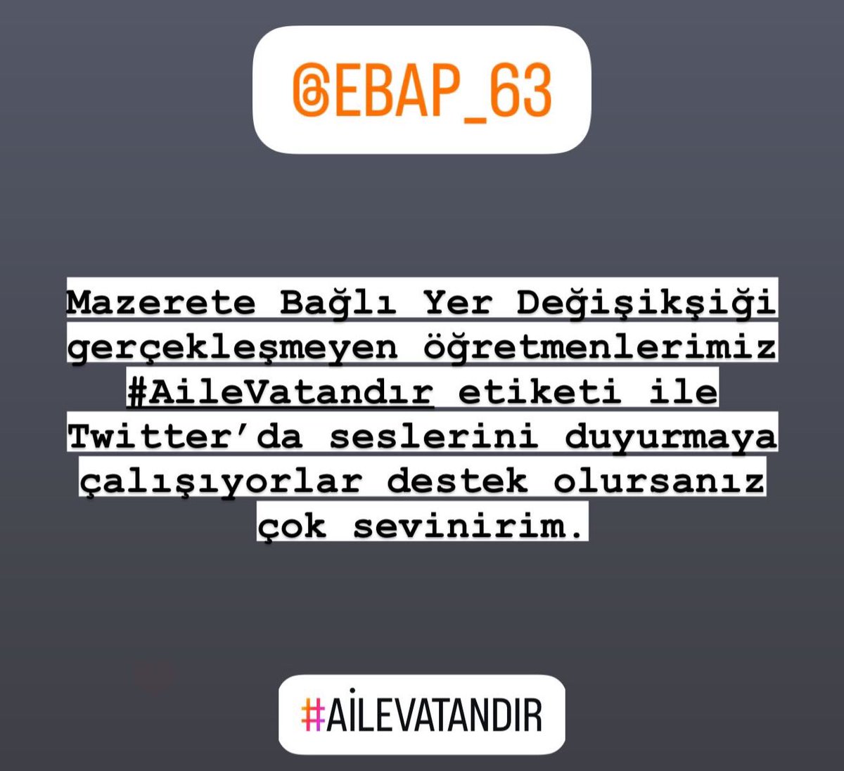 #AileVatandır
