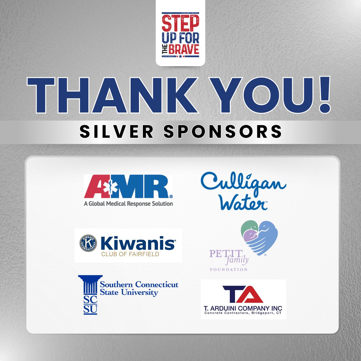 HFTBforVeterans's tweet photo. Step Up for the Brave wouldn’t be possible without the incredible generosity of our amazing sponsors. We’re deeply grateful for your support in making this important fundraiser a success. Thank you for standing with us to support our Veterans! https://t.co/Sgyt0mcLZs