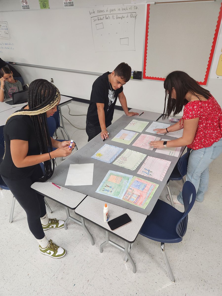 MrLozano_EDHS's tweet photo. Law Enforcement classes collaborating in teams of four to create their "Sir Robert Peel's 12 Principles of Policing posters." #OneEmpire #wicor #AvidAztecs @EDAztecs_HS https://t.co/FHD5lHWjrH