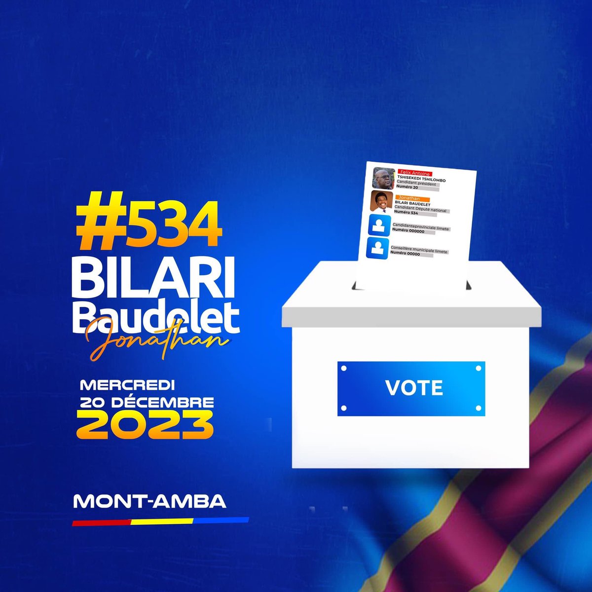 Tychickmalelo's tweet image. #PARLONS #DU #GRAPHISME 

Mon Parcours de 2021,2022, 2023 et 2024
_______
En 2023 j’ai eu la chance de travailler avec plusieurs candidats députés pendant la campagne électorale,parmi les candidats je vous cite aujourd’hui avec mon vieux @BilariJonathan , voici mes réalisations.