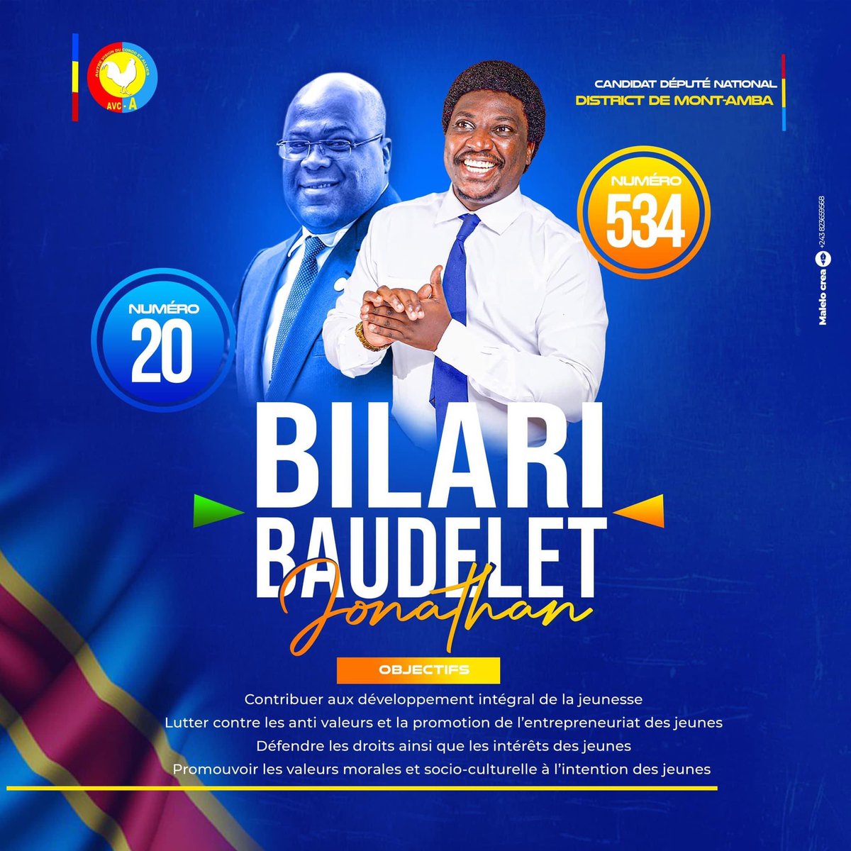 Tychickmalelo's tweet image. #PARLONS #DU #GRAPHISME 

Mon Parcours de 2021,2022, 2023 et 2024
_______
En 2023 j’ai eu la chance de travailler avec plusieurs candidats députés pendant la campagne électorale,parmi les candidats je vous cite aujourd’hui avec mon vieux @BilariJonathan , voici mes réalisations.