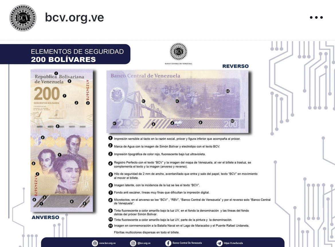 estendenciavzl's tweet photo. "BCV" es tendencia porque anunció la ampliación del cono monetario con la implementación de 2 nuevos billetes: 200 bs y 500 bs. 

El billete de mayor denominación en Venezuela ahora equivale a 13.63 dólares (equivalentes a 2 hamburguesas con papas o 13 empanadas) https://t.co/QbCfMZX7hX
