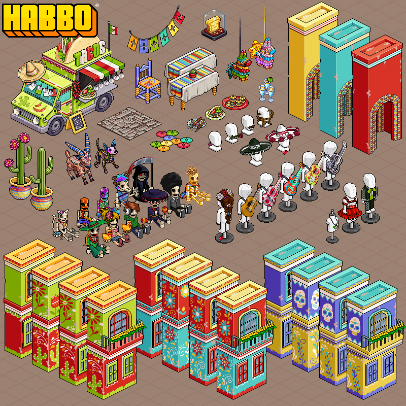 😯 ¡#Habbo presentó oficialmente la campaña de Septiembre 2024 inspirada en México! 💚

¿Aún no has visto todos los ítems que estarán disponibles? ♥

🔗 Encuentra los detalles e imágenes en nuestra noticia: habtium.es/news/18707