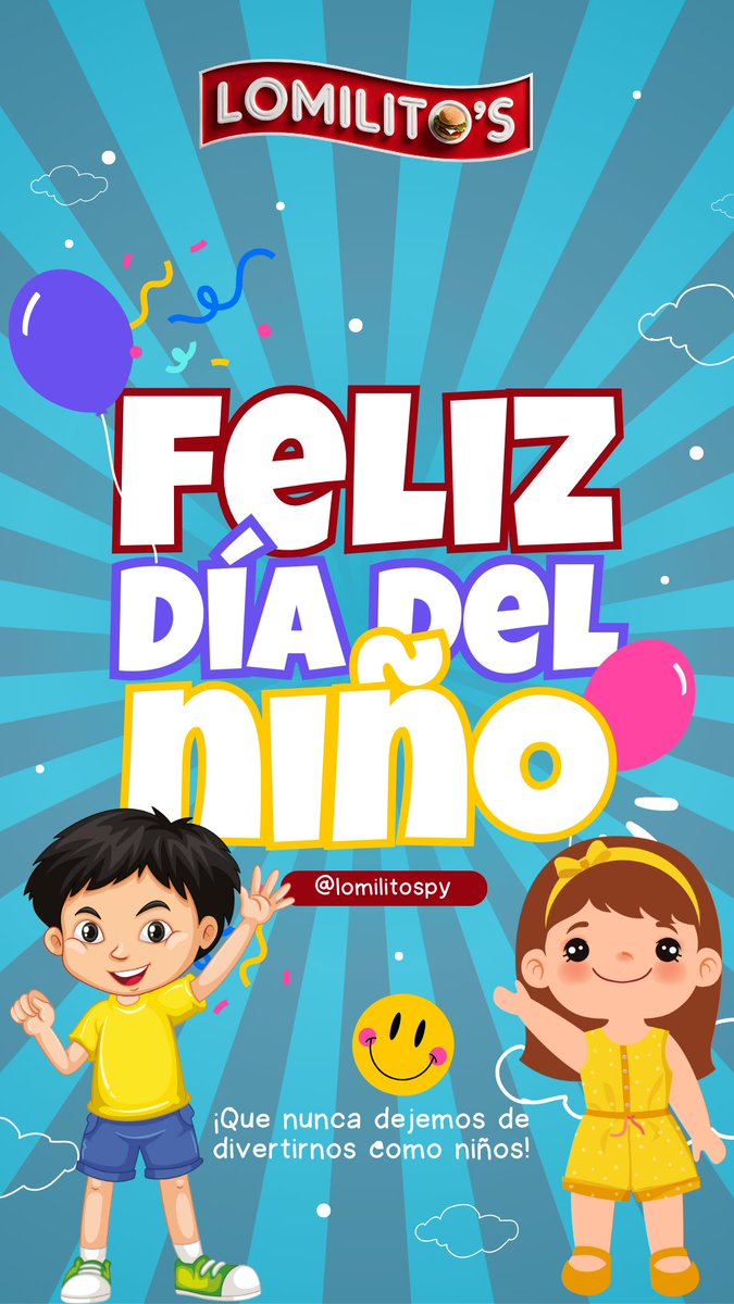 Lomilitos también fue un niño que soñó y logró llegar a grande...💪
¡Hoy los peques son nuestra gran inspiración!🥰
Feliz Día para ellos🥳🎊