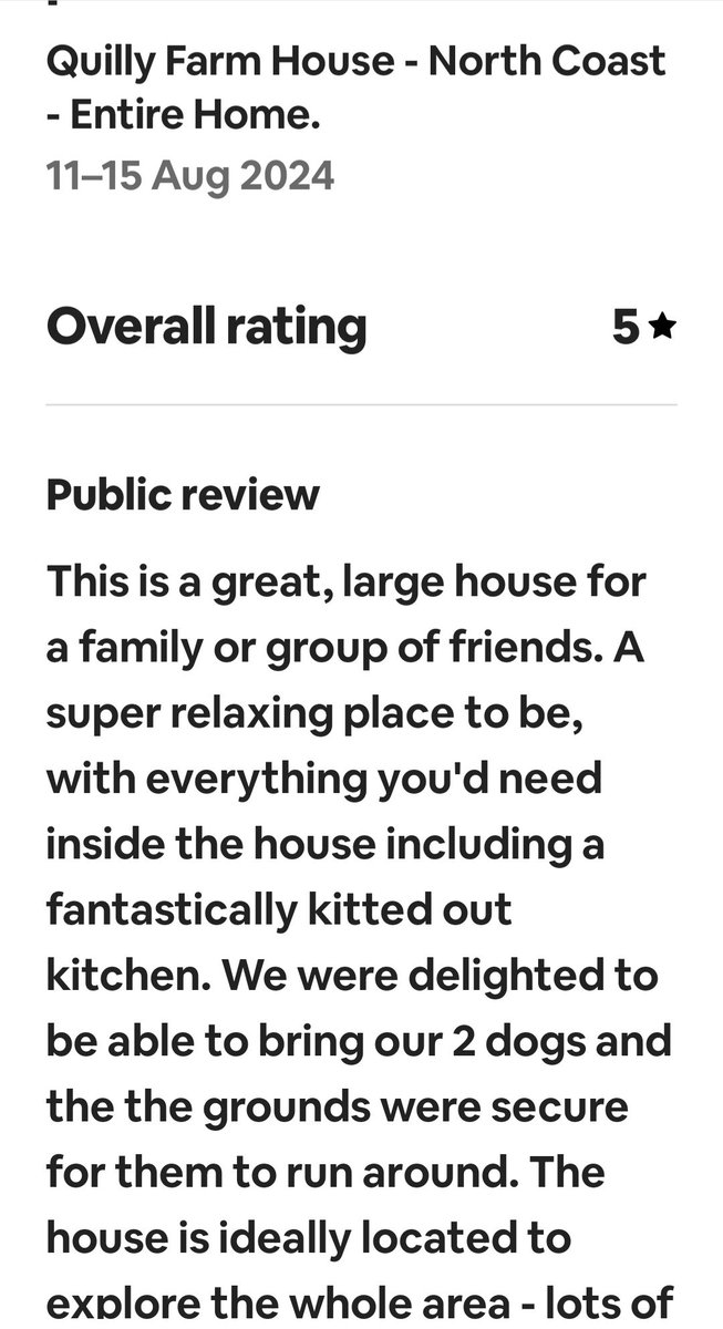QuillyHouse's tweet photo. 🌟🌟🌟🌟🌟

Very grateful for another
 5 🌟 review. 

We really hope everyone enjoys the ambience of the house. 

We love it, and just hope everyone enjoyed their stay. 

We can't wait to do more work every time someone books with us. Next up is new furniture for the garden 🙌 https://t.co/nlcgYk1Auu