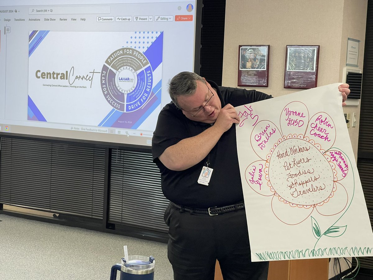 MrsBholaMedlow's tweet image. First #CentralConnect meeting of the year! Today @LamarCISD leaders engaged in activities and created norms that will make this a #safespace for continued dialogue and learning all year long! 

#LeadershipDevelopment #LeadershipMatters #FollowMyLead