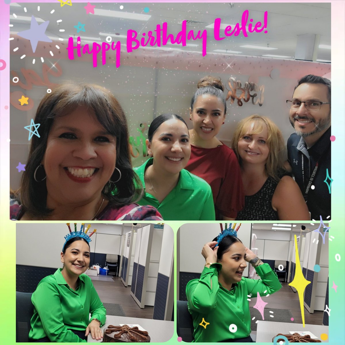 Happy Birthday to our newest member of our team!! Enjoy your special day, Leslie!