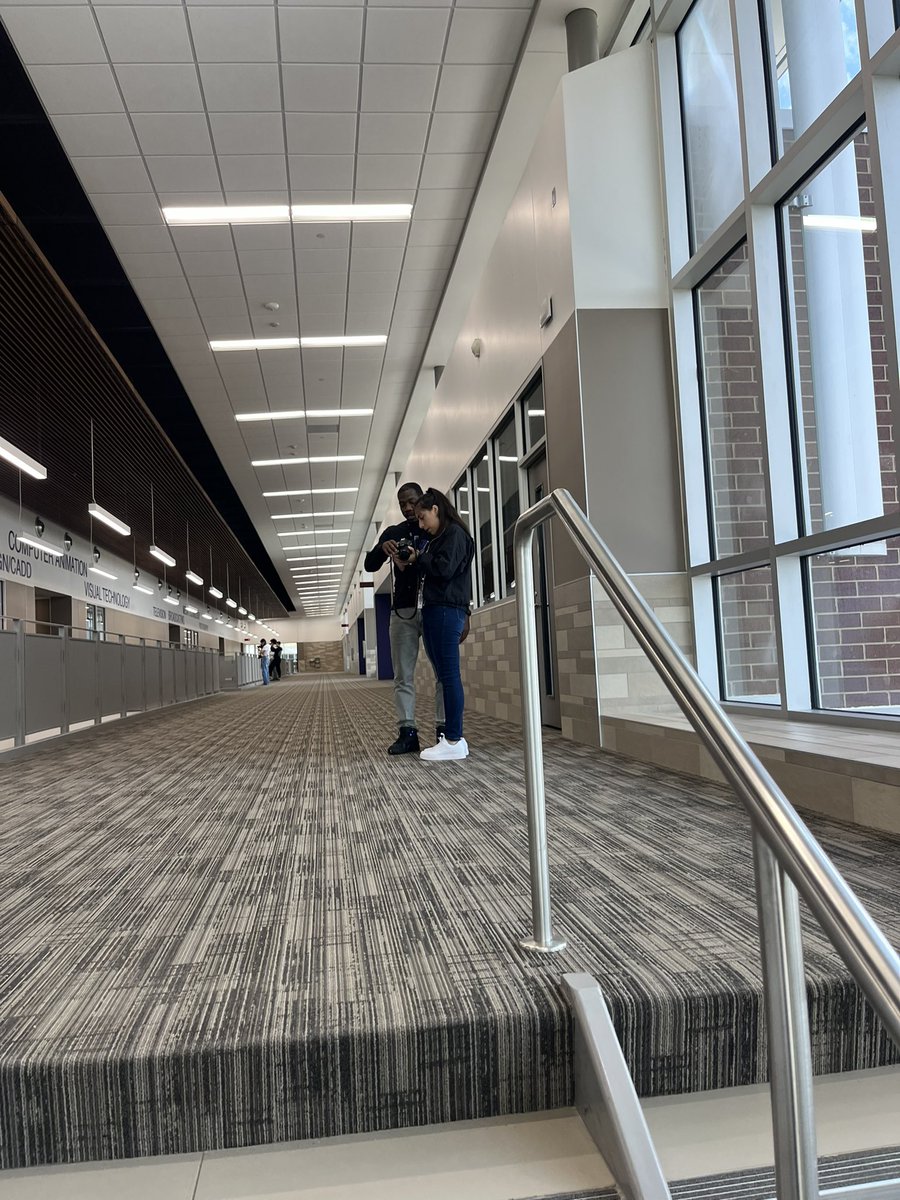 findtanis's tweet photo. Lots of action in the WHS CTE building on our first Friday of the year! Mr. Evans training media students with cameras, and Ms. Hernandez’s class in the salon practicing sectioning for haircuts. @WillisISD_CTE @Willis_HS_TX @WillisSchools https://t.co/glDkMUD78P