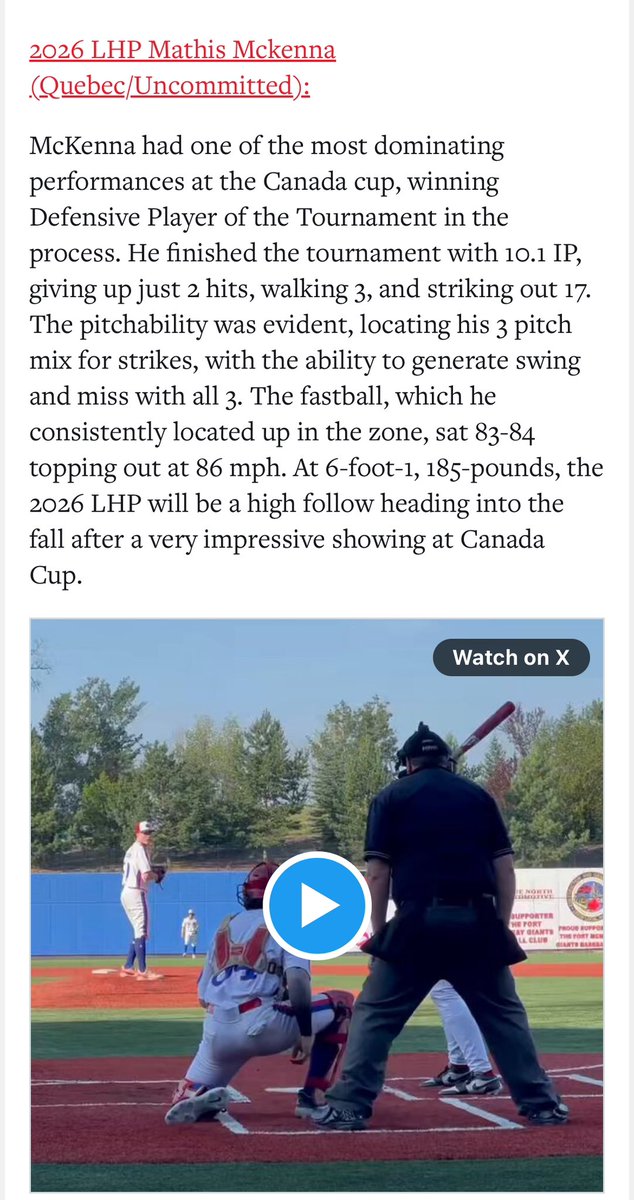 Thank you <a href="/PrepBaseballAB/">Prep Baseball Alberta</a> for the article.