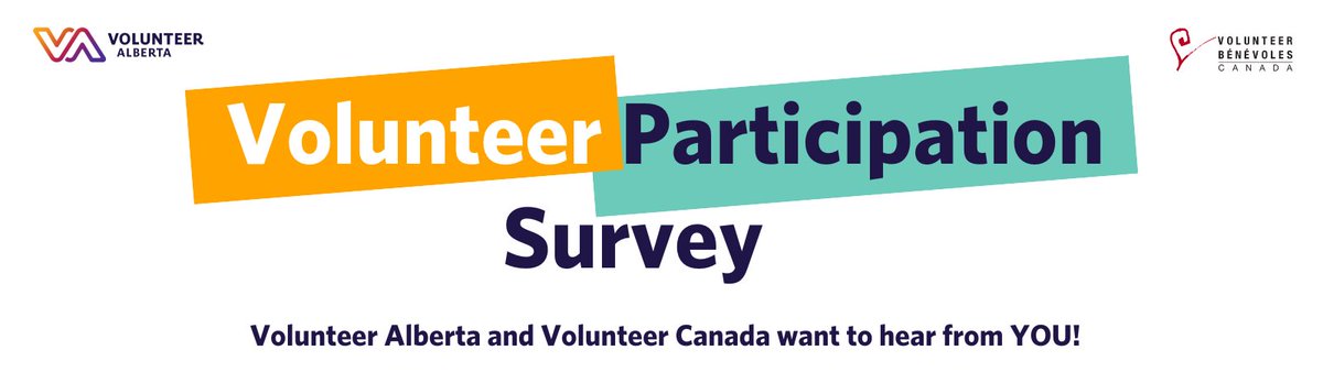 Volunteer Alberta (@volunteerab) on Twitter photo 🎉Calling all volunteers and nonprofit workers! VA and <a href="/VolunteerCanada/">Volunteer Canada</a> are conducting two surveys to understand the state of volunteerism in Canada.
📊Nonprofit Survey: surveymonkey.com/r/QY9D6ZX
📊Volunteer Survey: surveymonkey.com/r/7BRYBST
🌐Learn more: volunteeralberta.ab.ca 🎉Calling all volunteers and nonprofit workers! VA and <a href="/VolunteerCanada/">Volunteer Canada</a> are conducting two surveys to understand the state of volunteerism in Canada.
📊Nonprofit Survey: surveymonkey.com/r/QY9D6ZX
📊Volunteer Survey: surveymonkey.com/r/7BRYBST
🌐Learn more: volunteeralberta.ab.ca