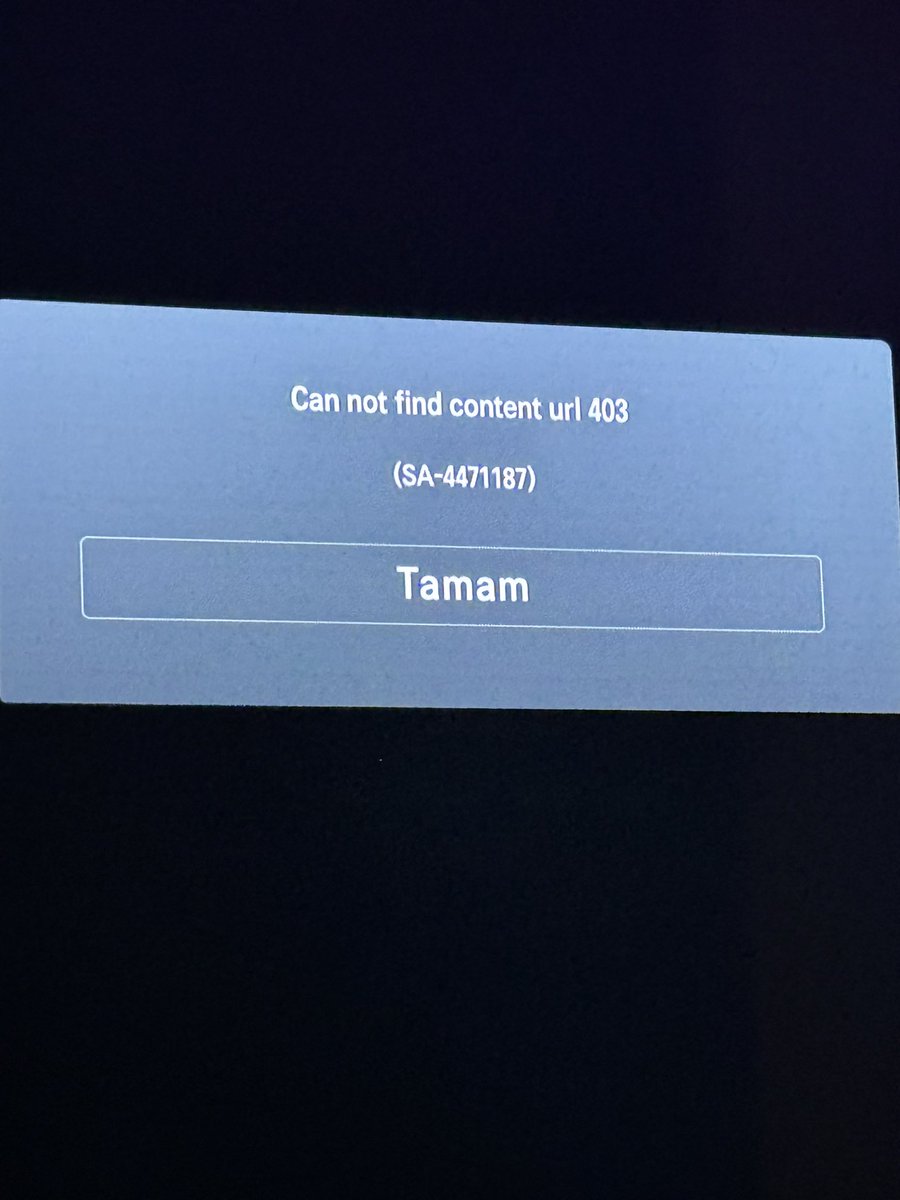 Bein Connect aboneliğimizin hakkını alamıyoruz Akıllı TV’lerde bu hata ile karşılaşıyoruz ve muhatap bulamıyoruz, üyeliği sonlandıracağım!! <a href="/Digiturk/">Digiturk</a> #beinconnect #digiturk #şikayet