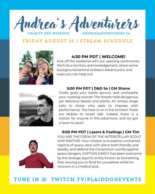 Are you ready to fight cancer! Roll for initiative. twitch.tv/plaiddogevents