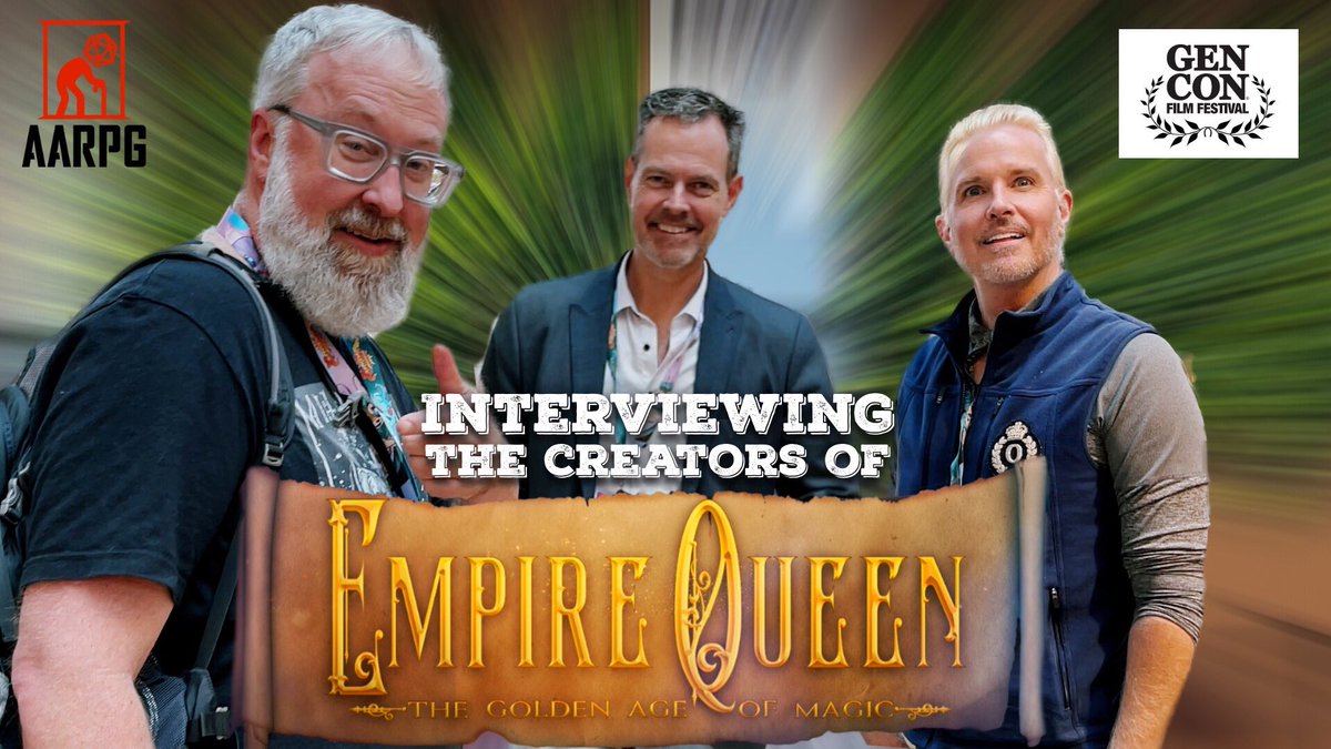 CDO7's tweet image. Here is a terrific new EMPIRE QUEEN interview with Nathan from AARPG Podcast, at GenCon. youtu.be/EVqOCAsWKSo?si…