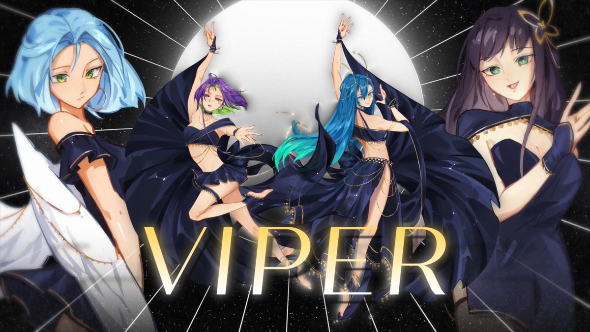 _emacodo's tweet image. 🐍ST:RESS Art Showcase🐍

for our song I wanted to go with a sparkly desert hanfu design so I drew the poses so that we could show off the fabrics and legs hehe✨

thank you @raina_illune for working your graphic design magic to bring it all together🪄

#RDB2024