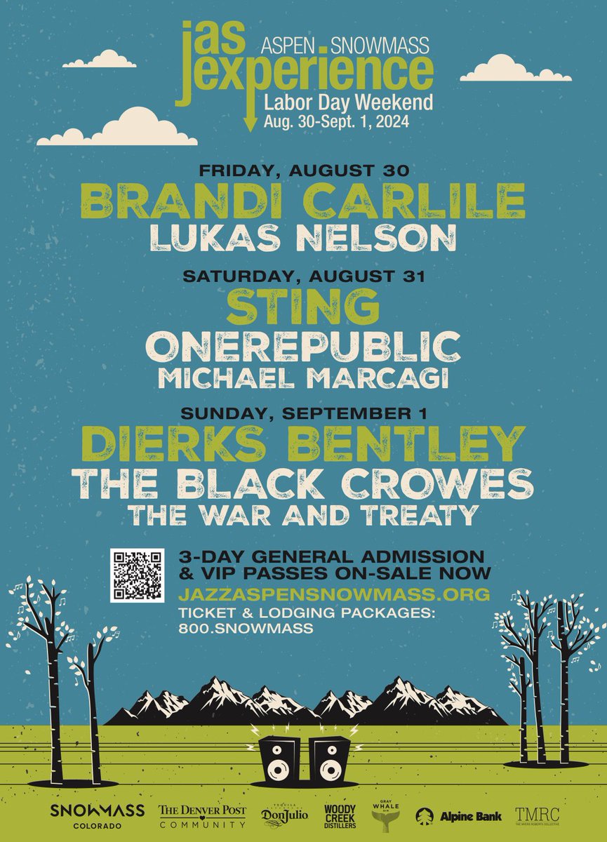 Dierks Bentley (@dierksbentley) on Twitter photo Just Announced: I’ve joined the lineup for <a href="/JazzAspen/">Jazz Aspen Snowmass</a> on September 1st! Get tickets here: jazzaspensnowmass.org Just Announced: I’ve joined the lineup for <a href="/JazzAspen/">Jazz Aspen Snowmass</a> on September 1st! Get tickets here: jazzaspensnowmass.org