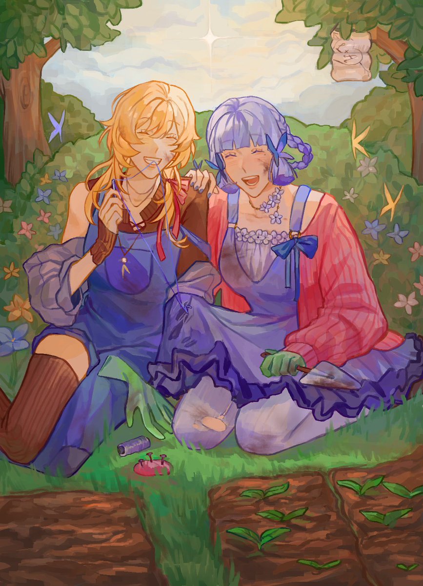 loeire's tweet photo. the ayalumi zine is officialy out and i had the honor to participate 🥹💙

below you can find my piece and a sneek peek,

im so so happy to have been able to collab with the amazing @/Centaurscore and make an illustration for her fic, "Petals on the Moon", its a must read !! <3 https://t.co/9FckZBOZIn