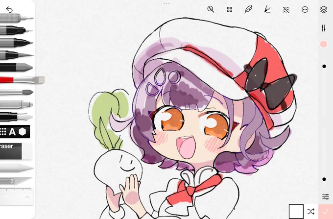 寝れないからカブちゃん描いた 
