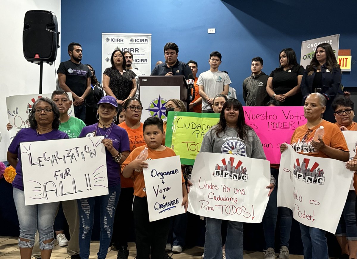 Thank you to our elected officials for joining us in Brighton Park and reaffirming your commitment to making IL and the US more welcoming for ALL of us: <a href="/RepChuyGarcia/">Congressman Chuy García</a>, <a href="/SenatorCelina/">Sen. Celina Villanueva</a>, State Rep. <a href="/ChicagoTM/">Theresa Mah</a>, <a href="/repegonzalezjr/">State Representative Edgar Gonzalez, Jr.</a>, State Rep. Norma Hernandez, and <a href="/AlmaAnaya7th/">Cmsr. Alma Anaya</a>.