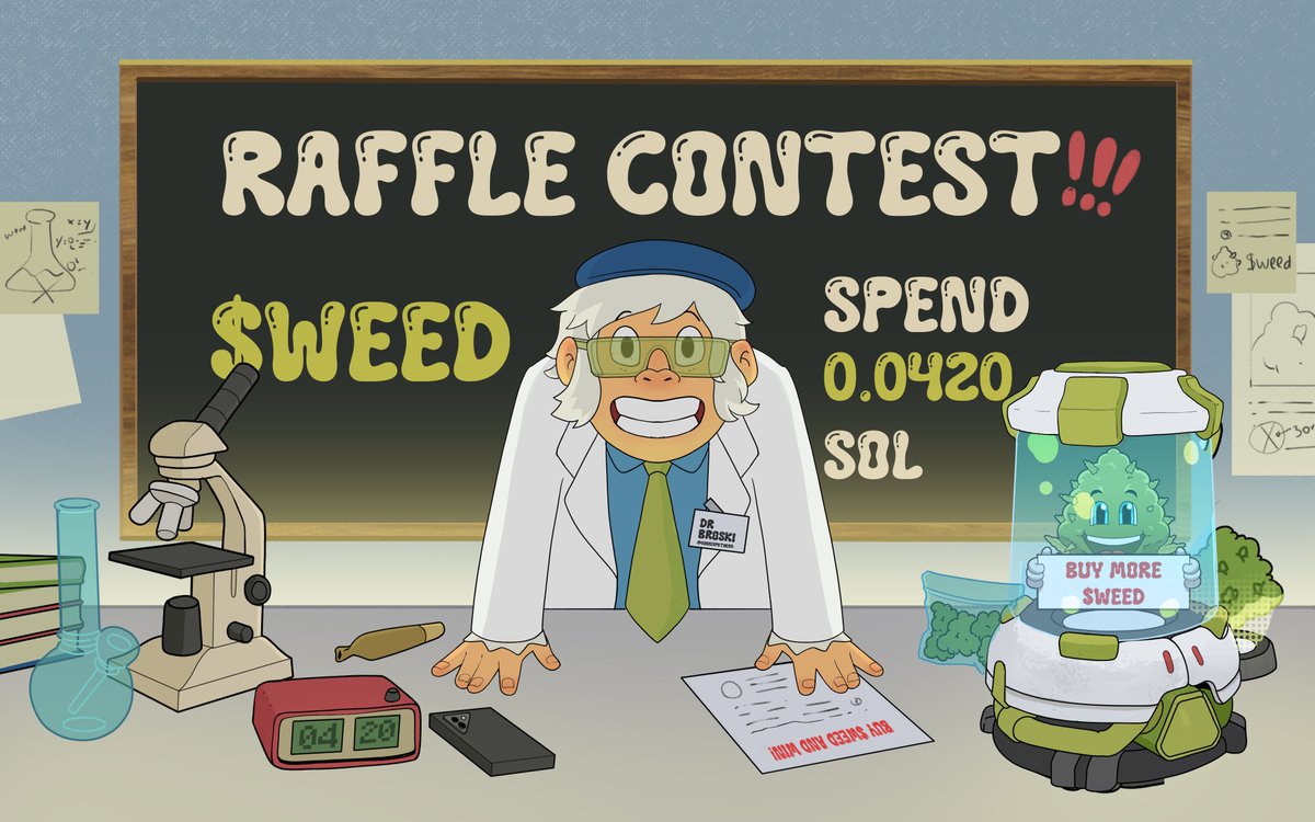 GeniusPothead's tweet photo. 🚨Raffle Contest!🚨

Giving away $300 in $WEED! 

3 x $100 winners. 

How to enter:

🌬️Buy EXACTLY 0.0420 in $WEED
🌬️Like, RT, &amp; Drop $SOL Wallet
🌬️Follow me &amp; @WeedMemeCoin420

We will cut off "ticket sales" after 100 entries. So act fast! https://t.co/Z2eErJXmeU