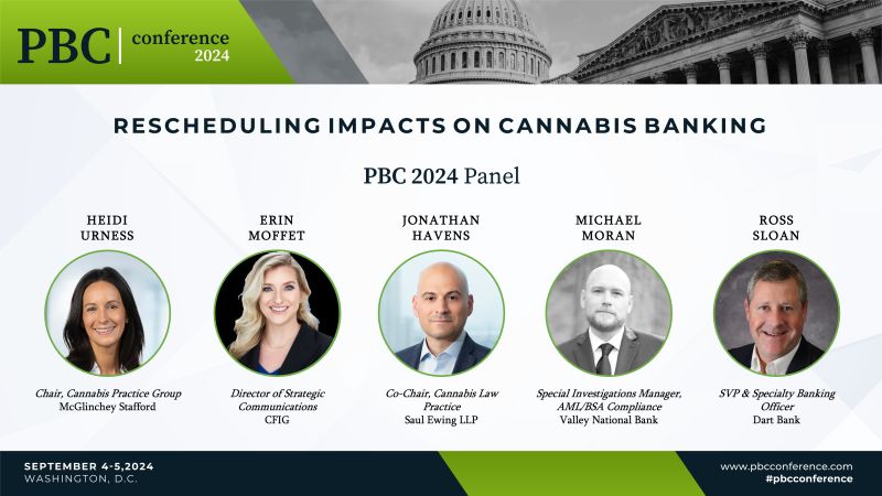 PBC 2024 Panel Highlight - Rescheduling Impacts on Cannabis Banking

If Cannabis reschedules from Schedule I to III, what implications will it have on cannabis banking, BSA, etc? How should banks ready themselves for this potential change?