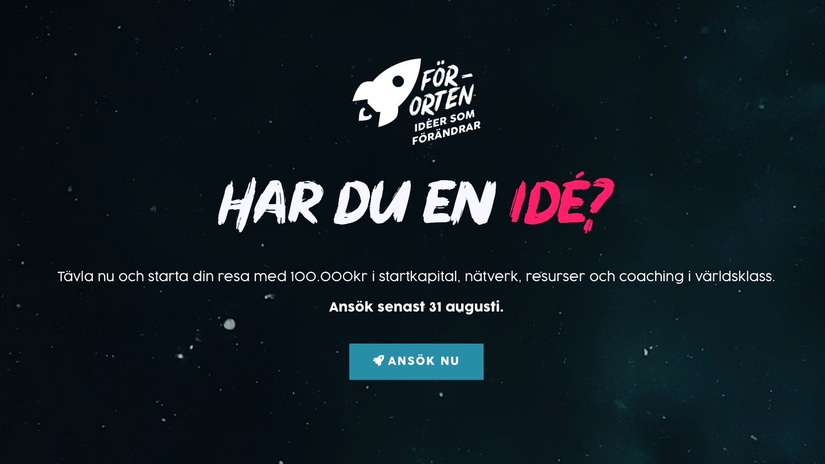 Förorten 2024. Har du en idé men saknar startkapital?
blingstartup.se