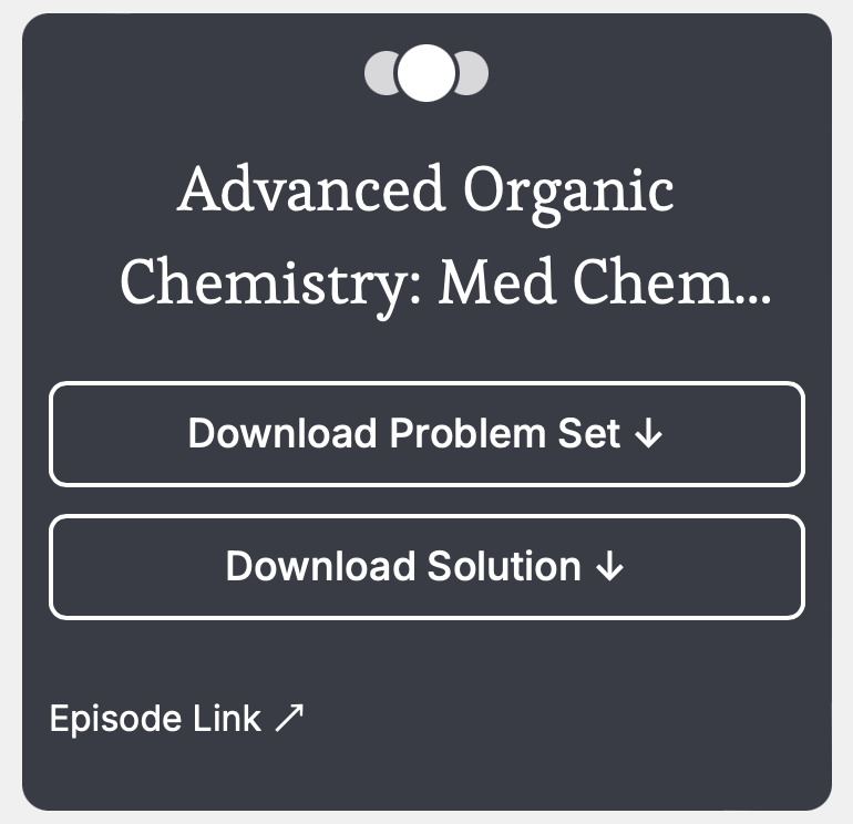 Synthesis Workshop (@matthewhorwitz1) on Twitter photo HUGE NEWS!!! Our (free) Med Chem Crash Course with Dr. Matthew Perry <a href="/AstraZeneca/">AstraZeneca</a> is out today!! Big thanks to Kathleen Cheasty for hosting and editing!
Parts 1-3:
youtu.be/Dr7WUfPpPXc
youtu.be/jOJf3lEuWMs
youtu.be/B3QhQqLCeTc HUGE NEWS!!! Our (free) Med Chem Crash Course with Dr. Matthew Perry <a href="/AstraZeneca/">AstraZeneca</a> is out today!! Big thanks to Kathleen Cheasty for hosting and editing!
Parts 1-3:
youtu.be/Dr7WUfPpPXc
youtu.be/jOJf3lEuWMs
youtu.be/B3QhQqLCeTc