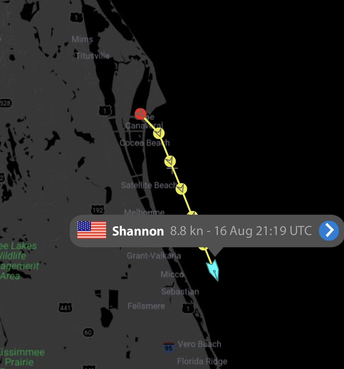 spaceOFFSHORE's tweet image. Here we go! Dragon recovery ship Shannon has departed from Port Canaveral and is heading for the Gulf of Mexico to support the Polaris Dawn mission!! 🎉🎉