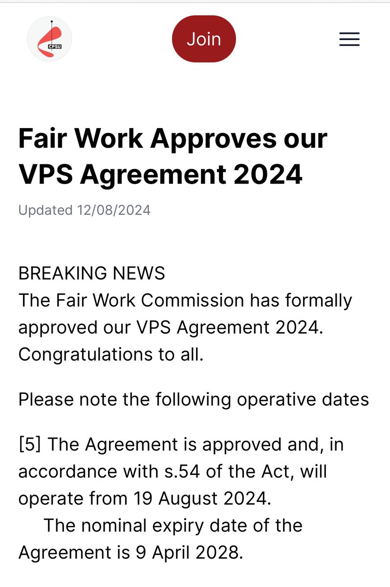 Ag Scientists, Child Protectors, Courts, Corrections, Disability, Fisheries, Forensic &amp; School specialists are just a few due for one off budgeted cost of living boost adding valuable dollars into Victoria’s suburbs and regions as FWC approves a new VPS Agreement #springst