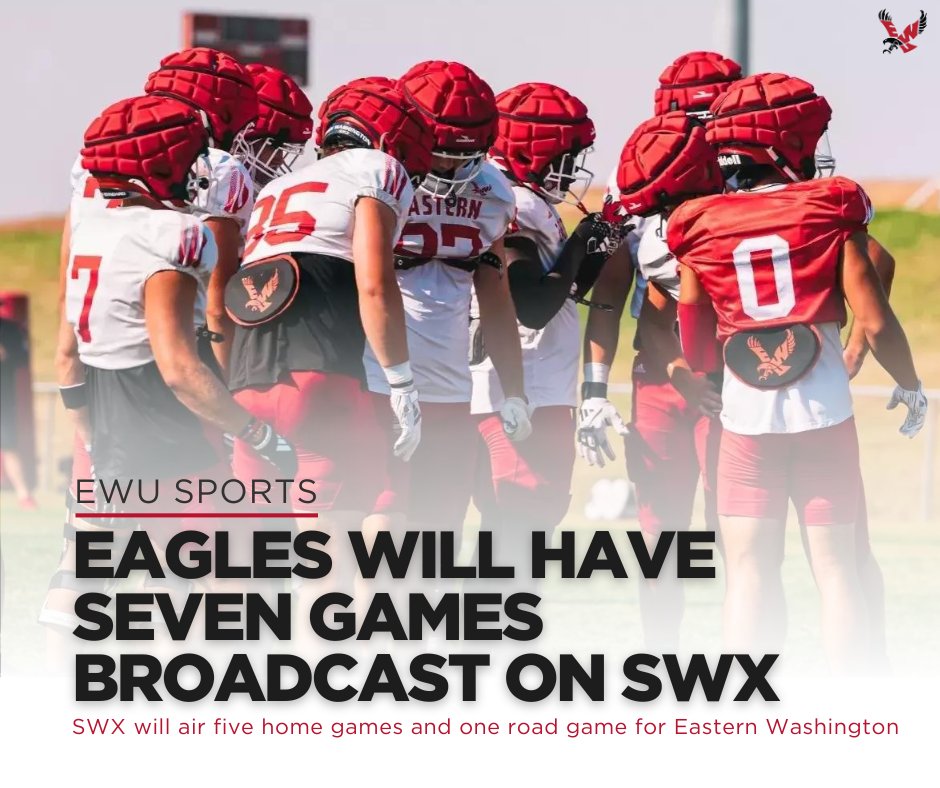 📷 Get ready for EWU football! 📷
Catch 📷 games on SWX, including 📷 matchups vs. Monmouth (Aug 29) &amp; Drake (Sept 7), plus the Idaho game on Oct 26. Montana game on Sept 28 also on SWX in WA. Stream ALL games on ESPN+.
#GoEags #EWUFootball #BigSkyFB