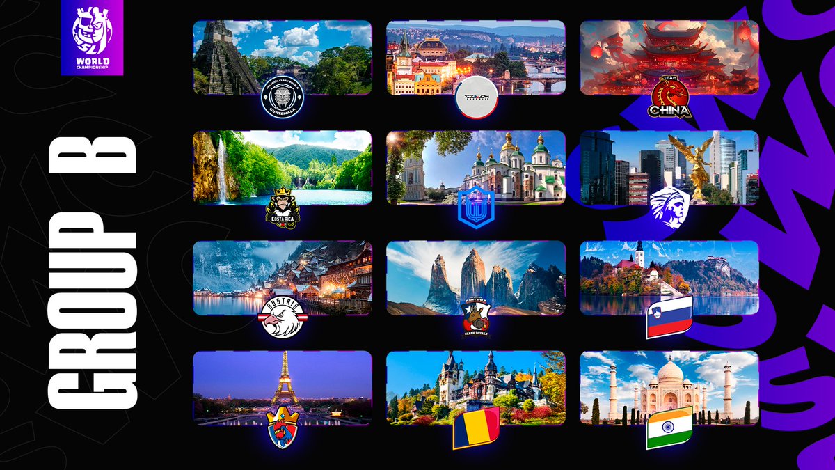 Supremacy League (@cr_supremacy) on Twitter photo 🟣 𝐆𝐑𝐎𝐔𝐏 𝐏𝐑𝐄𝐒𝐄𝐍𝐓𝐀𝐓𝐈𝐎𝐍 ⚔️
🎯 𝐆𝐑𝐎𝐔𝐏 𝐁 🔥
We present the 2nd group of the World Cup 🏆 and the teams with great performance that caused the big surprise last edition appear 👏🏻. Who will be the 4 qualifiers to the play-offs stage 🧐?
🇬🇹 <a href="/GTseleccionCR/">Selección de Guatemala</a>
🇨🇿 🟣 𝐆𝐑𝐎𝐔𝐏 𝐏𝐑𝐄𝐒𝐄𝐍𝐓𝐀𝐓𝐈𝐎𝐍 ⚔️
🎯 𝐆𝐑𝐎𝐔𝐏 𝐁 🔥
We present the 2nd group of the World Cup 🏆 and the teams with great performance that caused the big surprise last edition appear 👏🏻. Who will be the 4 qualifiers to the play-offs stage 🧐?
🇬🇹 <a href="/GTseleccionCR/">Selección de Guatemala</a>
🇨🇿