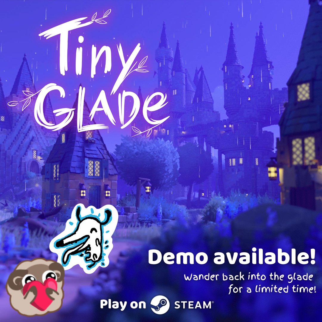 Hello friends, the demo for tiny glade is out for a lil period 🏰