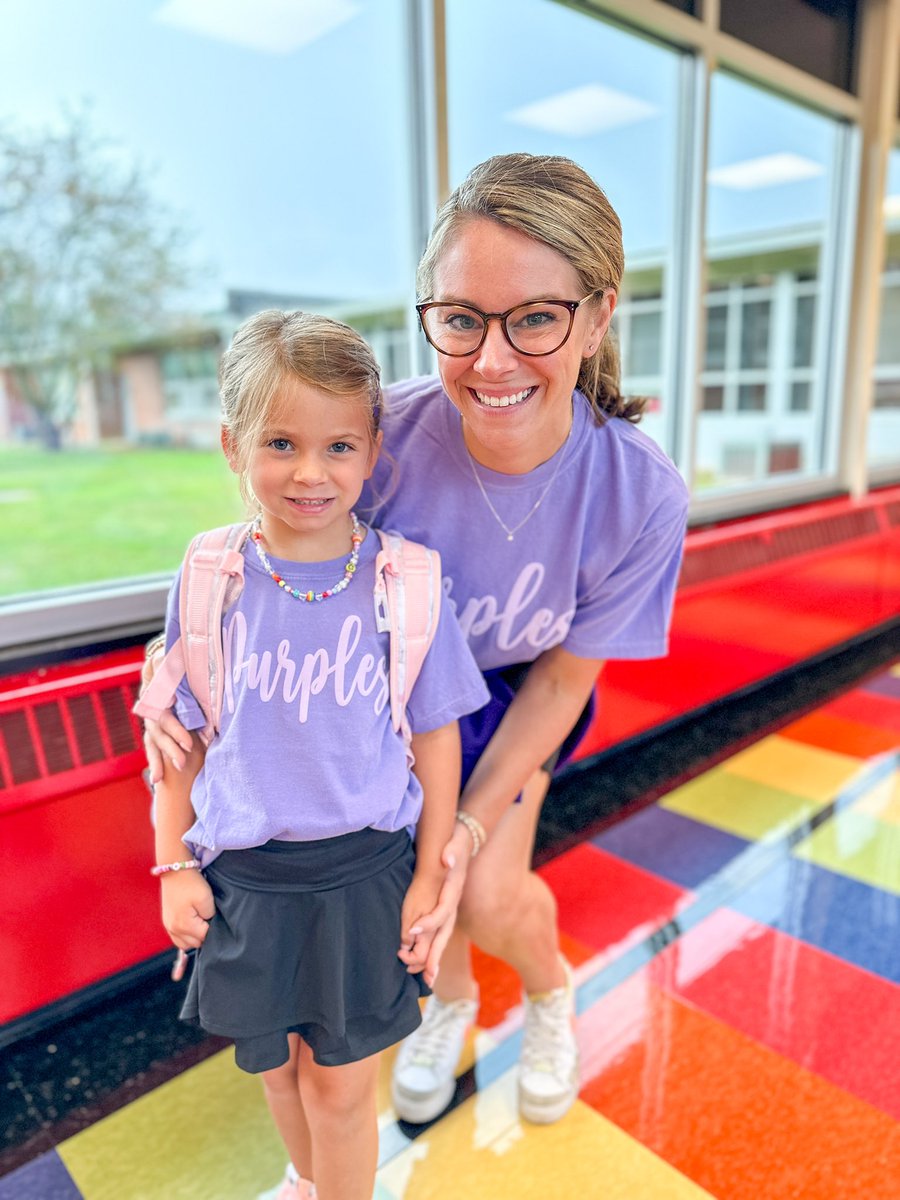 My favorite part of being a teacher mom. Twinning with my favorite little Purple!