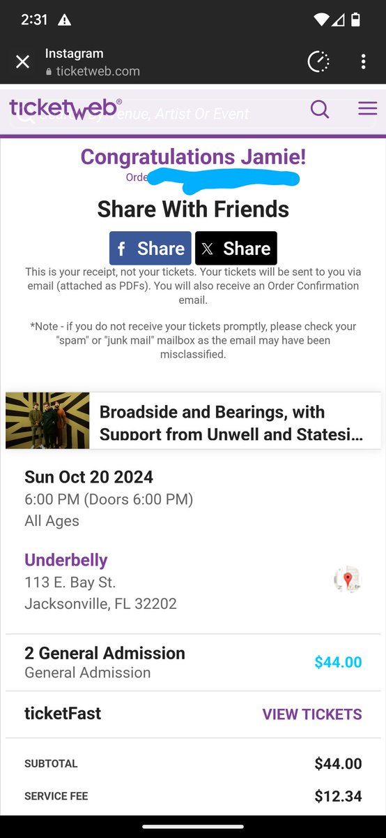 jamie_moooon's tweet photo. bought an extra ticket for whoever is cool enough to go with me 🥹 so excited to see @Broadside_ in my city 🫶🏼 #duval https://t.co/PIJZNWVomj