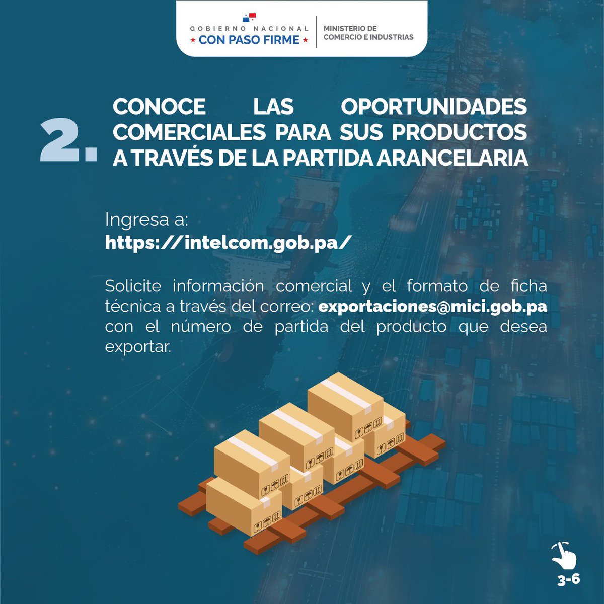 MICIPMA's tweet photo. Herramientas facilitadoras del comercio como INTELCOM y los Tratados de Libre Comercio, te ayudarán a posicionar tus productos en el mercado internacional. Conoce en 5 pasos el proceso de exportación . 🚢🌎✈️ https://t.co/wBKFw6dukw
