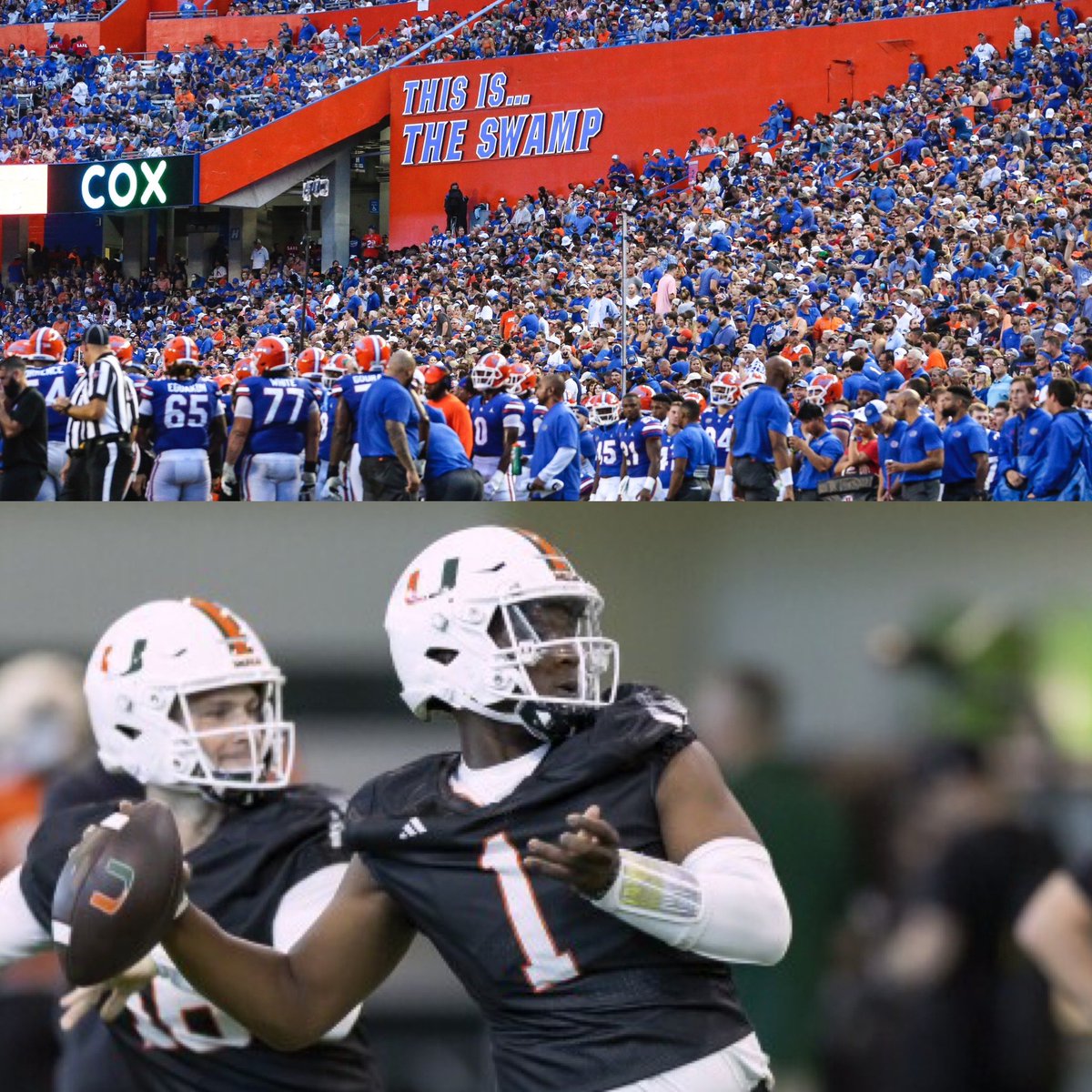 gatorsszn's tweet image. Miami QB Cam Ward was 4-8 on the road in his time at Washington St… and he’s never faced an environment like The Swamp before 

9 interceptions thrown on the road and his pass % dips by nearly 7% 🤯

He won’t be ready for THE SWAMP 🐊