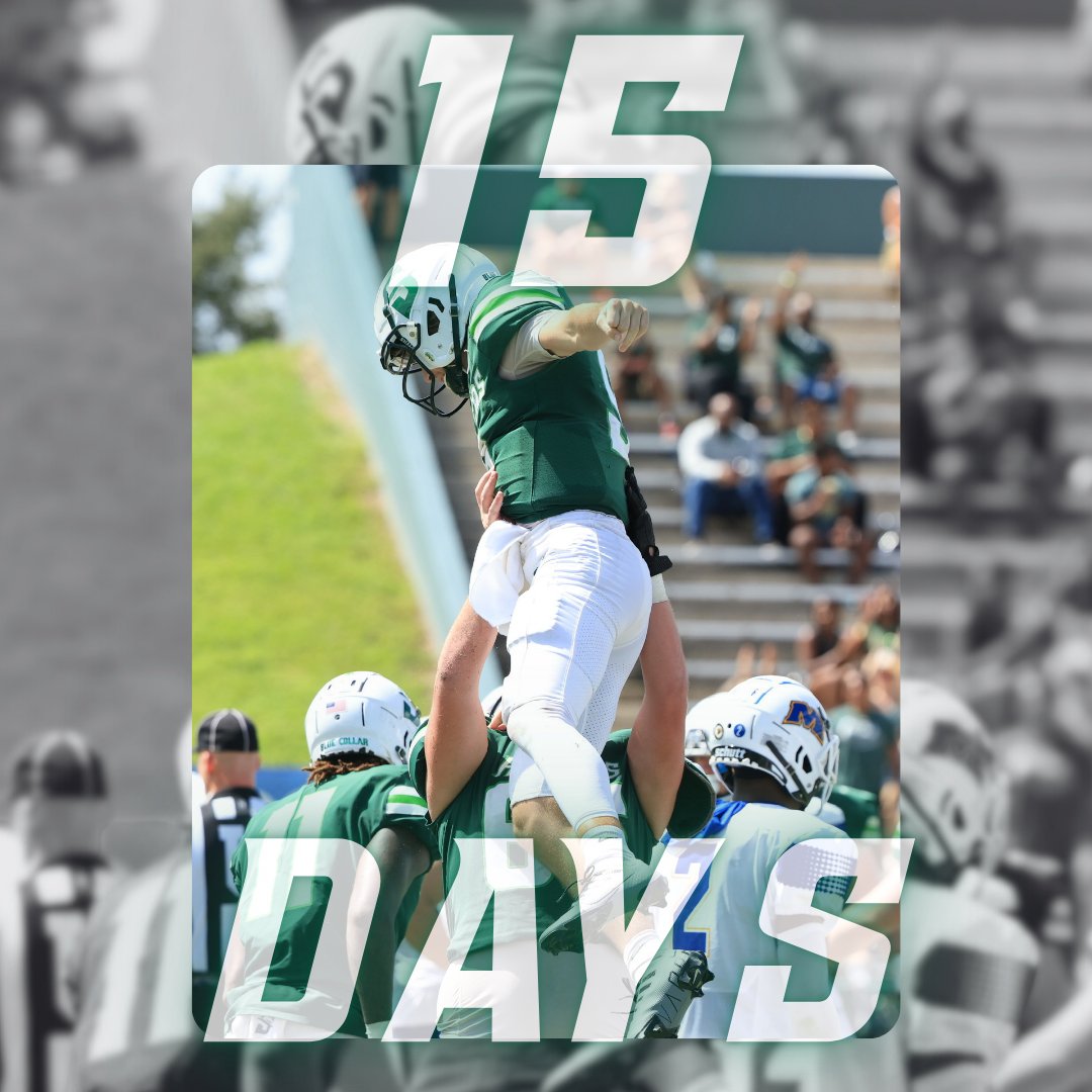 1️⃣5️⃣ 𝗺𝗼𝗿𝗲 𝗱𝗮𝘆𝘀!

🎟️ bit.ly/3WnU73n 

#GoHatters | #DefendDeLand | <a href="/StetsonFootball/">Stetson Football</a>