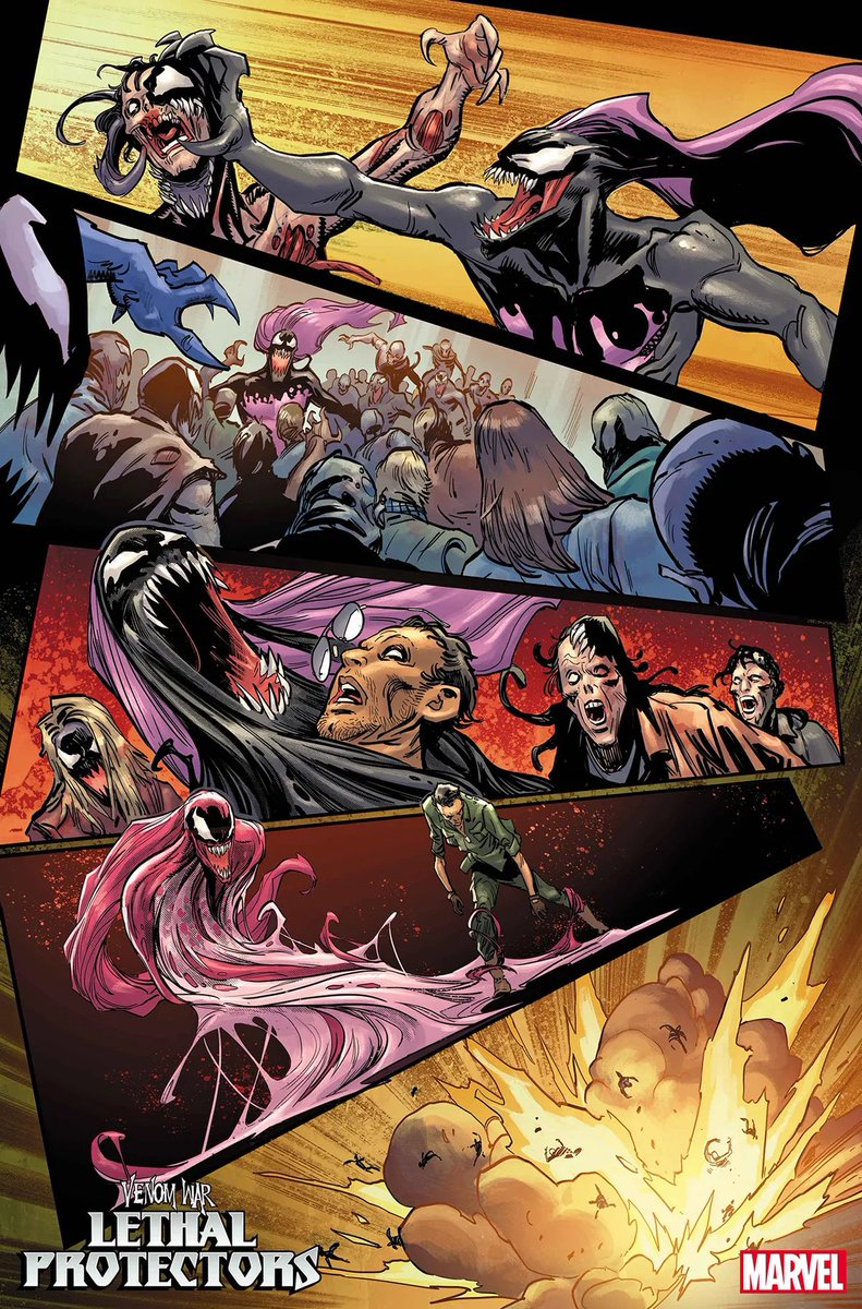 First look at Venom War: Lethal Protectors #1 showing us Misery, ZOMBIOTES, and where the Life Foundation symbiotes wind up!