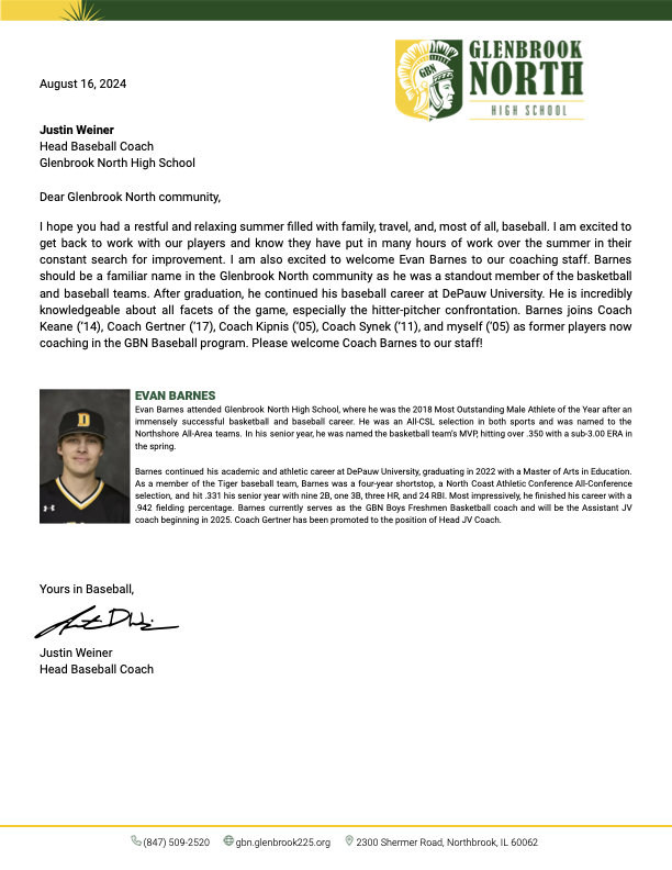 Glenbrook North Baseball tweet media