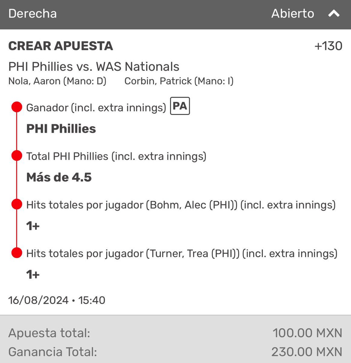 #Parlay

La apuesta del Toro🤘🏽

[+130] 
*Un poco conservadora para hoy