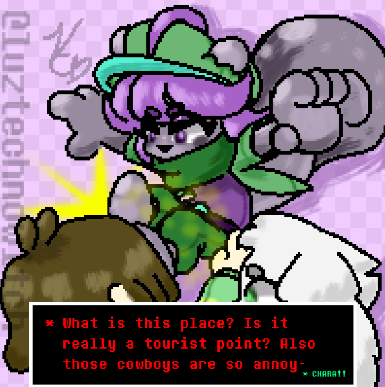 luztechnowitch's tweet photo. She ain't taking no disrespect to her home and friends, not from some big city princess.
Daily Mooch 2!
#UndertaleYellow #UndertaleYellowFanart #UndertaleYellowMooch Feat. #UndertaleChara and #UndertaleAsriel https://t.co/zVcmxgaaHK